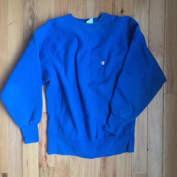 vintage blue champion sweatshirt